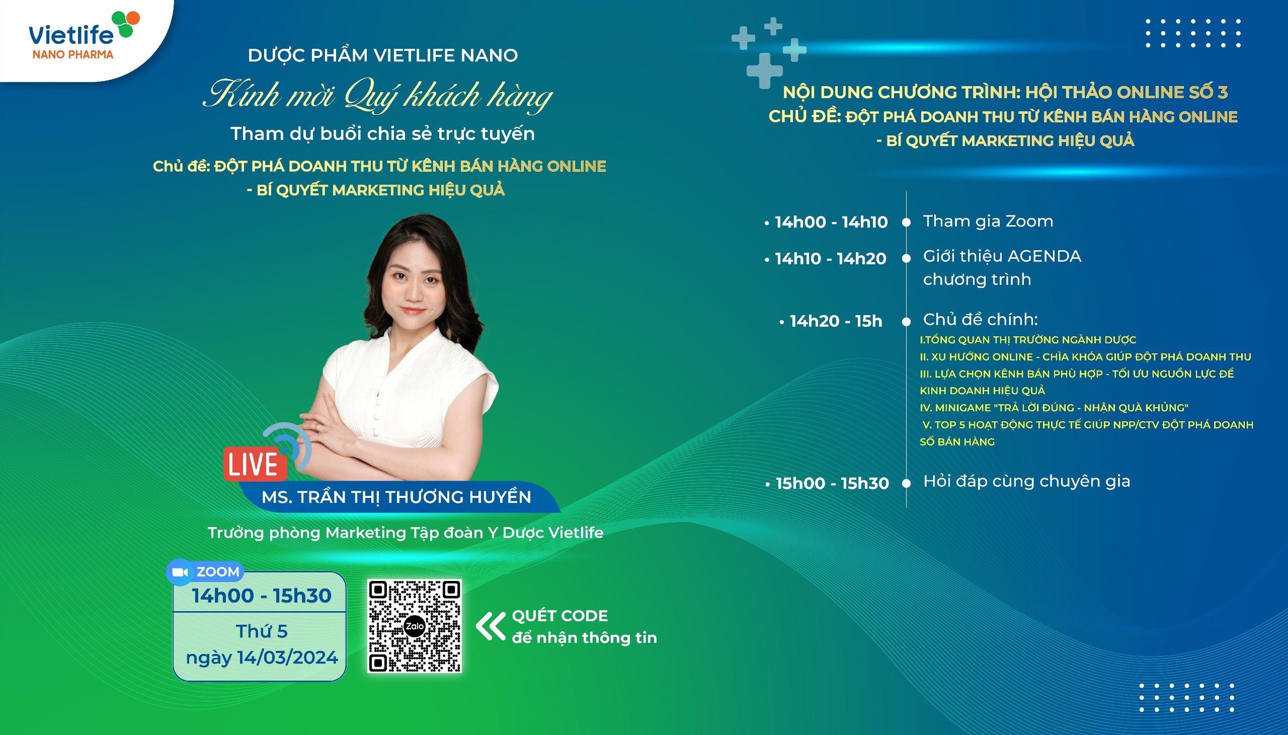 Vietlife Nano Pharma tổ chức hội thảo online chủ đề “Đột phá doanh thu từ kênh bán hàng online – Bí quyết marketing hiệu quả” 1